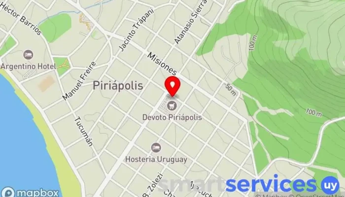 mapa de Farmashop 4 Farmacia, Cajeros automáticos, Tienda de artículos para bebés, Tienda de cosméticos, Tienda de belleza y salud, Tienda de artículos para el hogar, Tienda de artículos premamá y de bebé, Tienda de material sanitario, Perfumería en Piriápolis