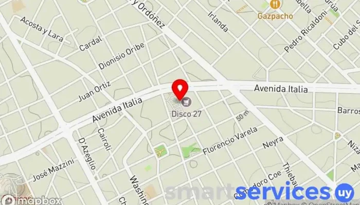 mapa de Farmashop 47 Farmacia, Cajeros automáticos, Tienda de artículos para bebés, Tienda de cosméticos, Tienda de belleza y salud, Tienda de artículos para el hogar, Tienda de artículos premamá y de bebé, Tienda de material sanitario, Perfumería en Montevideo