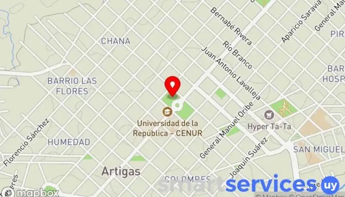 mapa de Fiscalia De ARTIGAS Departamento fiscal en Artigas