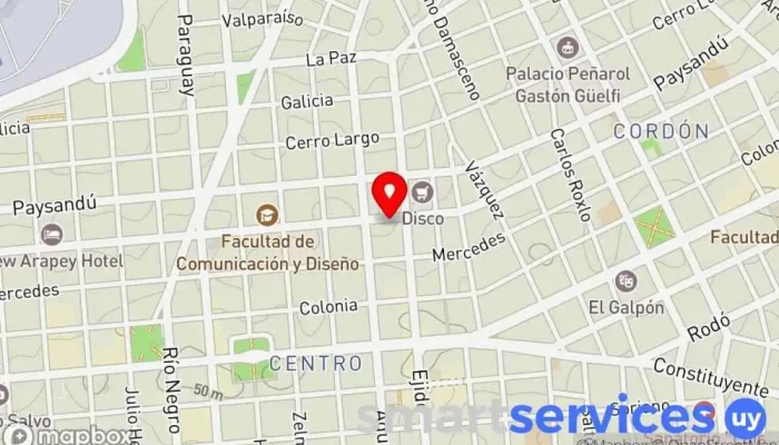 mapa de FlashFM Radio Emisora de radio en Montevideo