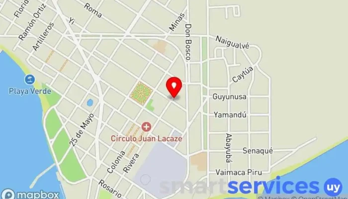 mapa de Fm 89.1 Oficinas de empresa en Juan L. Lacaze