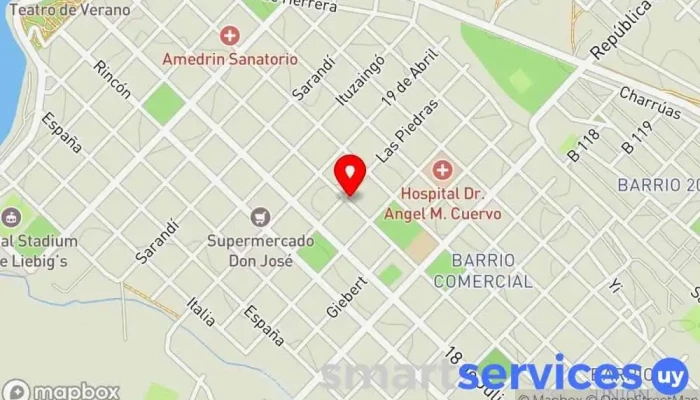 mapa de FM SUEÑOS 106.7 Emisora de radio en Fray Bentos