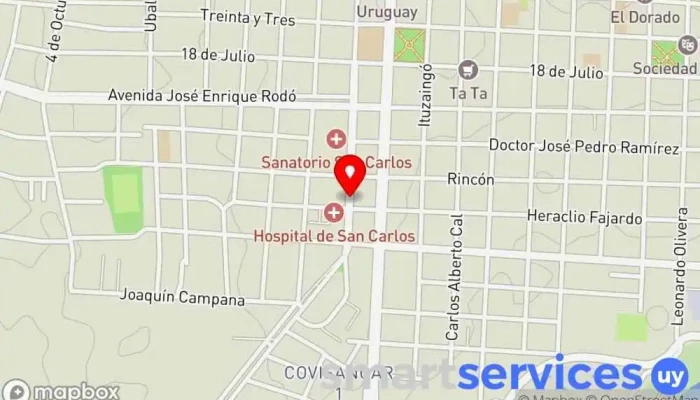 mapa de F&Pseguros Agencia de seguros para el hogar en San Carlos