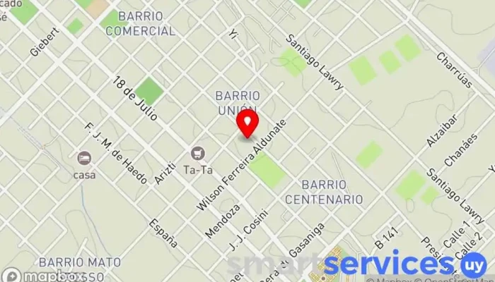 mapa de Fray Business Agencia de marketing en Fray Bentos