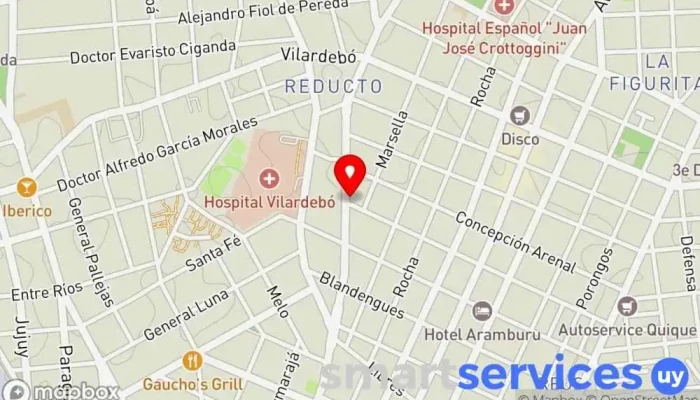 mapa de Full Center Uy Tienda de accesorios para automóviles en Montevideo