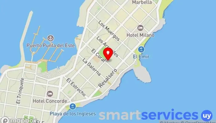 mapa de Gasalla Negocios Inmobiliarios Agencia de bienes inmuebles comerciales en Punta del Este