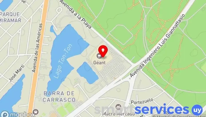 mapa de Géant Hipermercado en Ciudad de la Costa