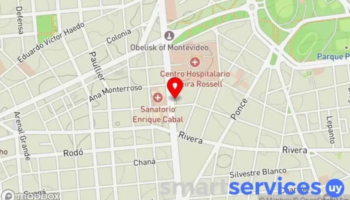 mapa de GrandVision Central Óptica en Montevideo