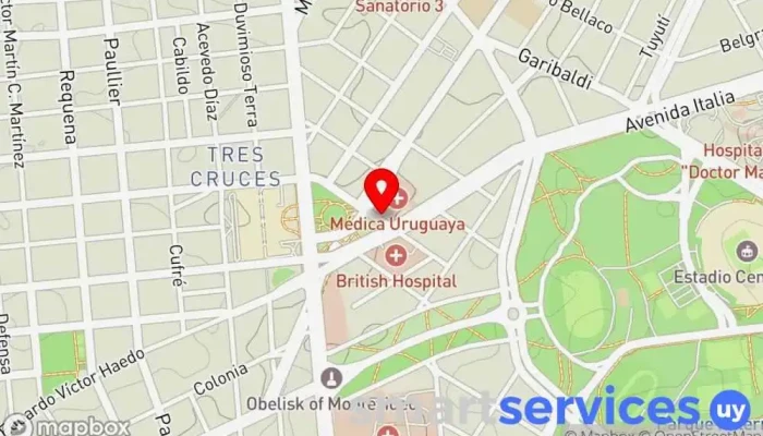 mapa de GrandVision Túnel Óptica en Montevideo