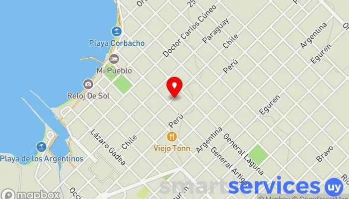 mapa de GRUPO AGENCIA - DAC NUEVA PALMIRA Servicio de logística en Nueva Palmira