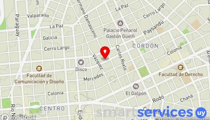 mapa de Grupo Altavista Laboratorio en Montevideo