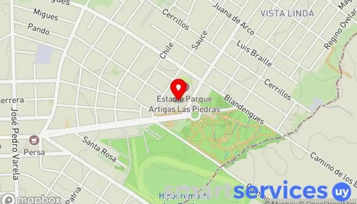 mapa de Grupocine Cine en Las Piedras