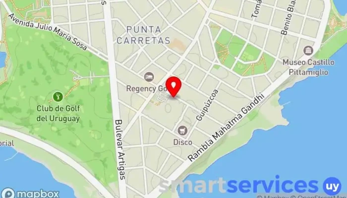 mapa de Grupocine Cine en Montevideo