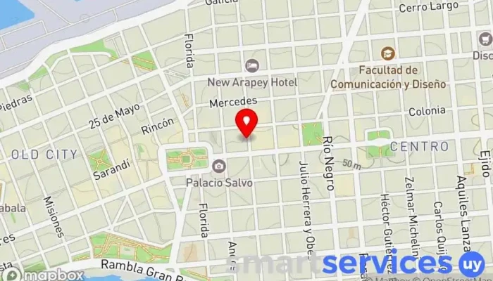 mapa de Heider, Optica Alemana  en Montevideo