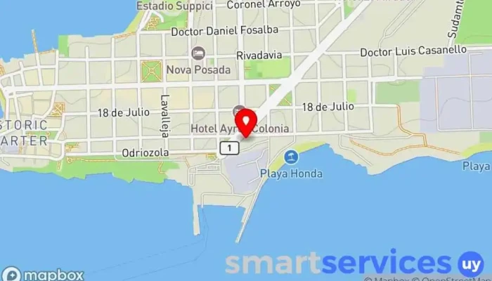 mapa de Hertz Colonia del Sacramento Agencia de alquiler de coches en Col. del Sacramento