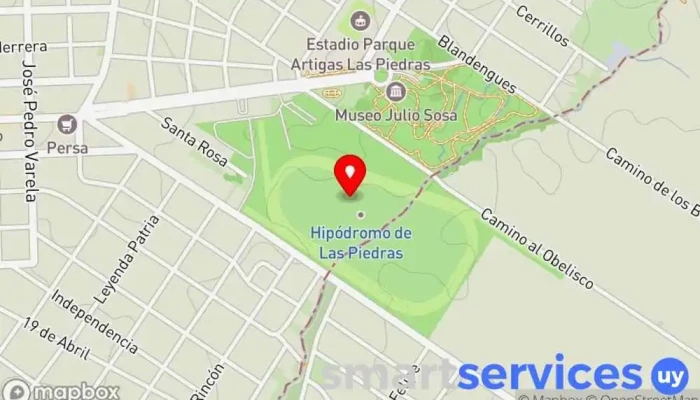 mapa de Hipódromo de las Piedras Pista de carreras en Las Piedras