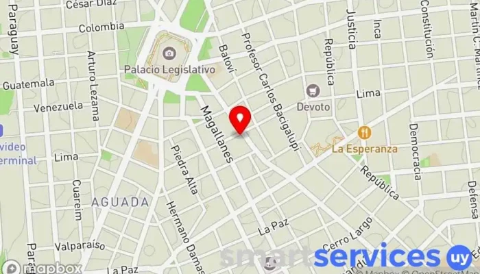 mapa de ID Digital- Abitab  en Montevideo