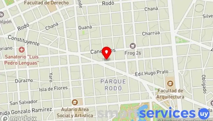 mapa de Indie Óptica en Montevideo