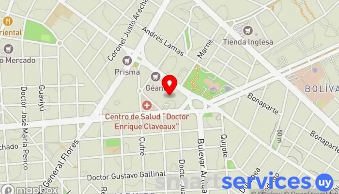 mapa de Indumex RedPagos Consultora financiera en Montevideo