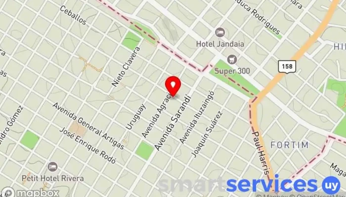mapa de Inmobiliaria Jardín Agencia de bienes inmuebles comerciales en Rivera