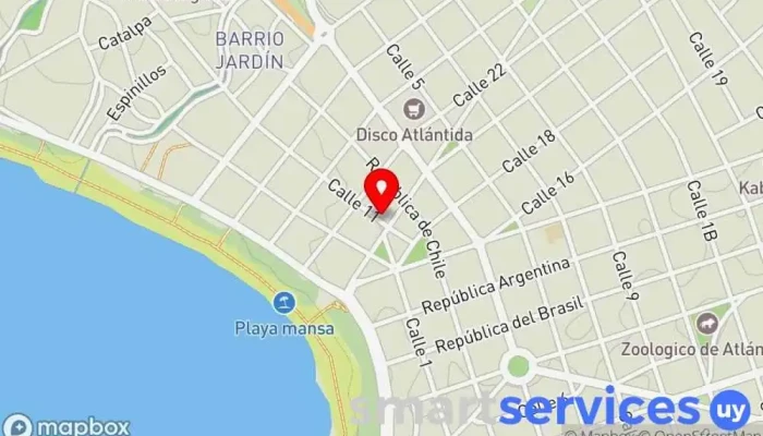 mapa de Inmobiliaria Maná Agencia de bienes inmuebles comerciales, Agencia inmobiliaria en Atlántida