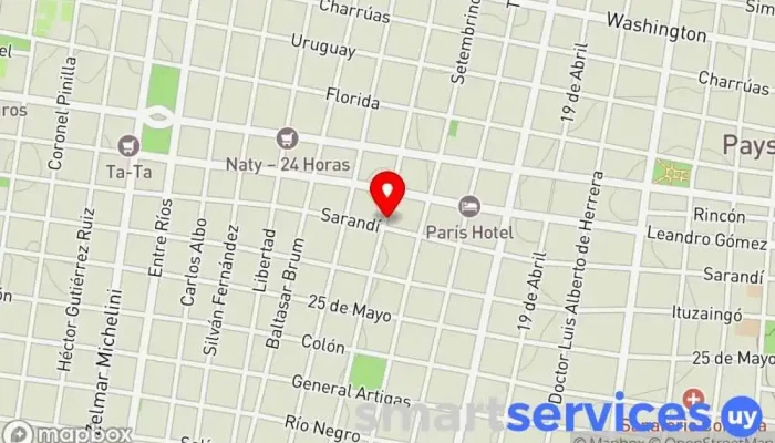 mapa de Inmobiliaria Marta Dessimoz Agencia inmobiliaria en Paysandú