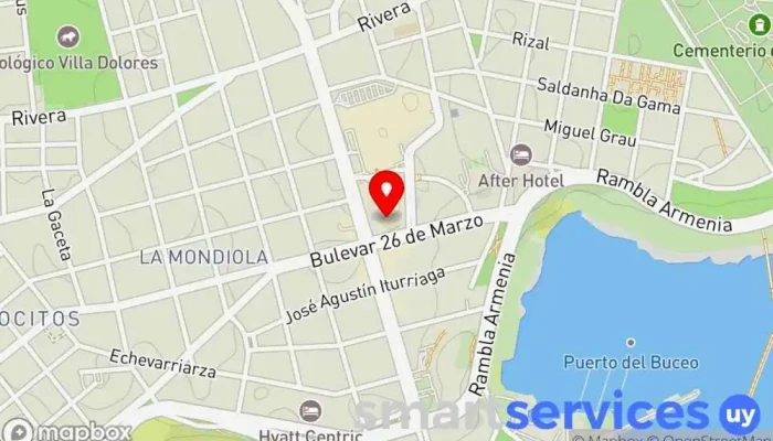 mapa de Inmobiliaria Pérez Méndez & Asociados Agencia inmobiliaria en Montevideo