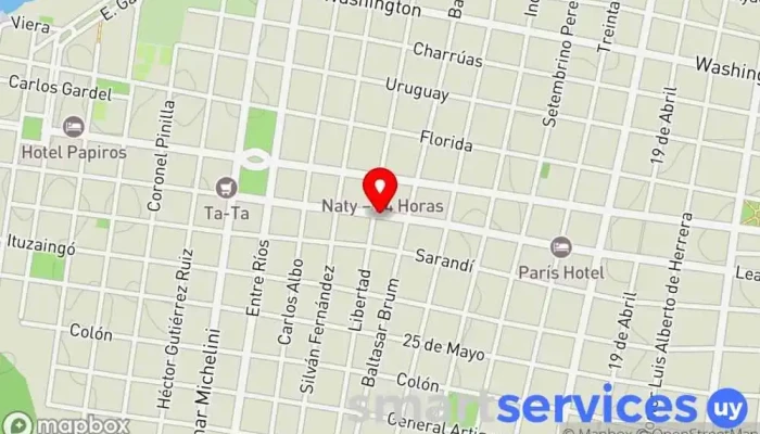 mapa de Inmobiliaria RAF Agencia inmobiliaria especializada en alquileres en Paysandú