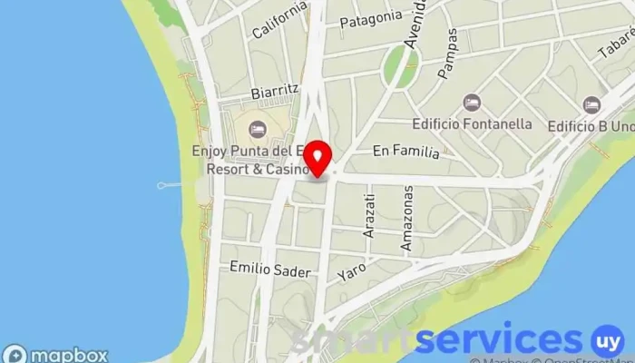 mapa de Inmobiliaria Suevia Agencia inmobiliaria en Punta del Este