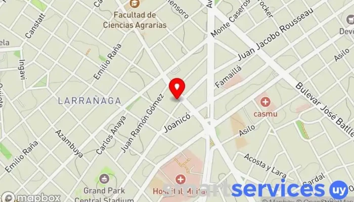 mapa de Instituto CEIDA Institución educativa en Montevideo