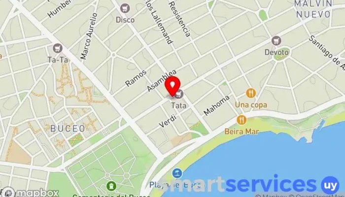 mapa de Instituto de Educación Santa Elena Escuela primaria, Centro de educación secundaria, Centro de educación preescolar en Montevideo