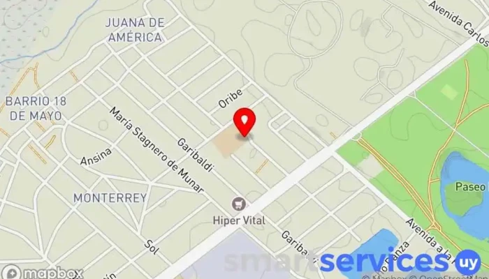 mapa de Instituto de Enseñanza Secundaria Alberto Candeau Centro de educación secundaria en Ciudad de la Costa