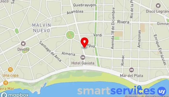 mapa de Instituto Nuevo Sol Escuela en Montevideo