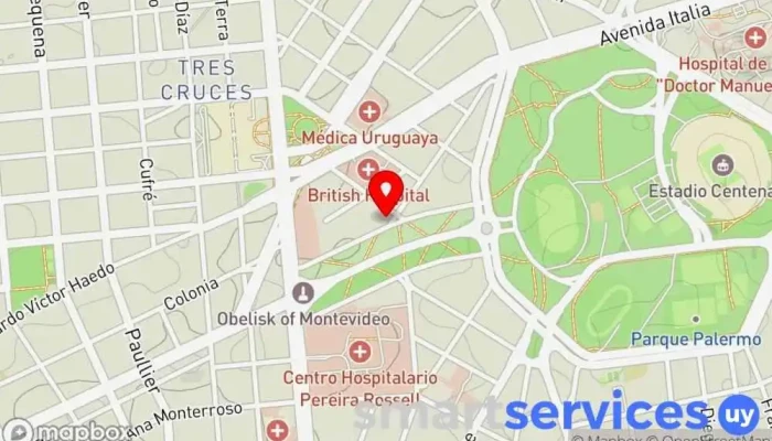 mapa de Instituto Preuniversitario de Montevideo Escuela en Montevideo