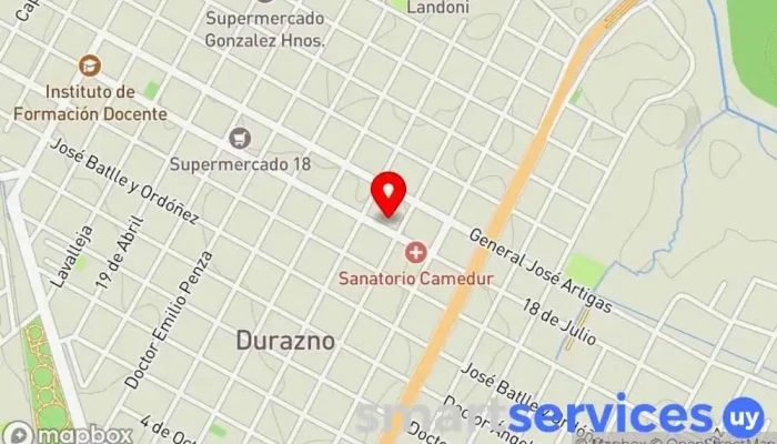 mapa de Instituto Prof. Carlos Scaffo Colegio privado en Durazno