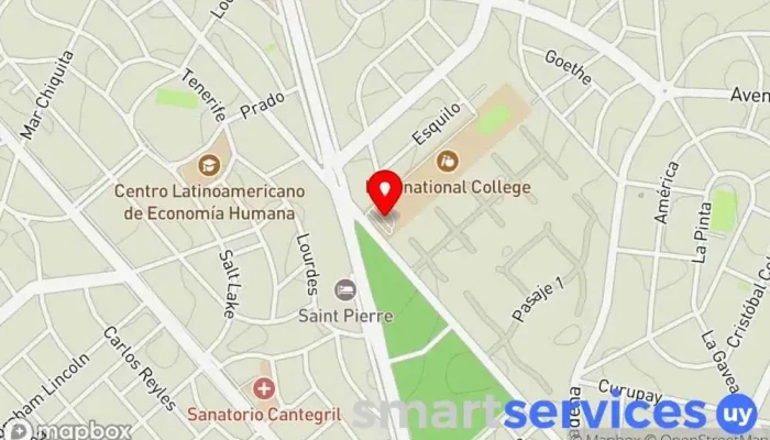 mapa de International College Colegio bilingüe en Punta del Este