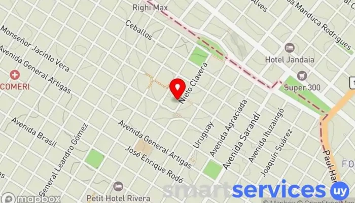 mapa de INUMET - Estación Meteorológica de Rivera Servicio meteorológico en Rivera