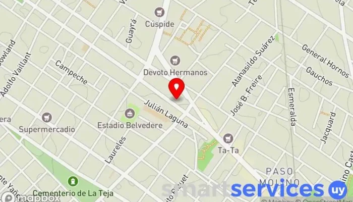 mapa de Jardín Amapola - Jardin maternal - Educacion Inicial Guardería en Montevideo