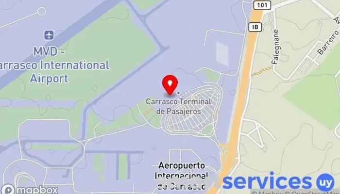 mapa de Jorge Martinez Aeropuerto de Carrasco Agencia de viajes en Ciudad de la Costa