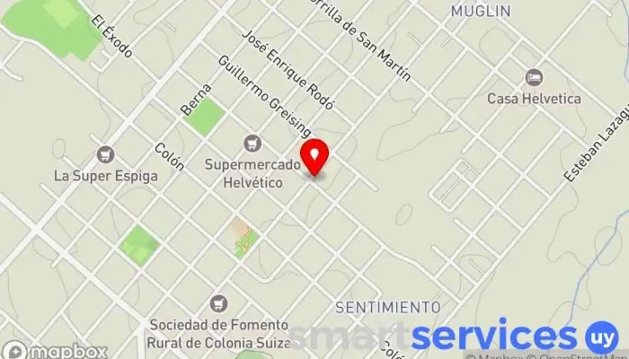 mapa de Junta Local Nueva Helvecia Oficinas de empresa en Nueva Helvecia