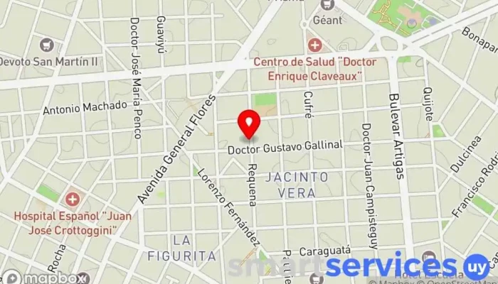 mapa de La Cantora Taller de reparación de equipos audiovisuales en Montevideo