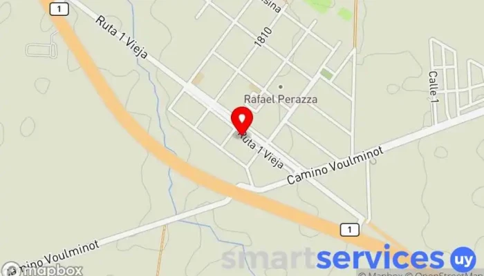mapa de La garita Empresa de autobuses en Rafael Perazza