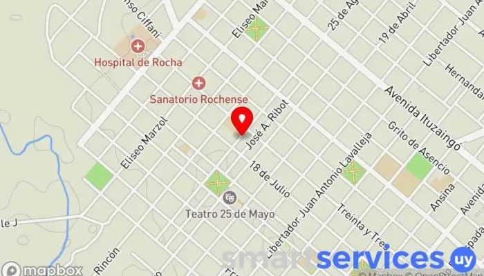 mapa de LA NAVE Cine en Rocha