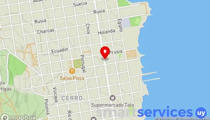 mapa de La Optica Cerrense Optometrista en Montevideo