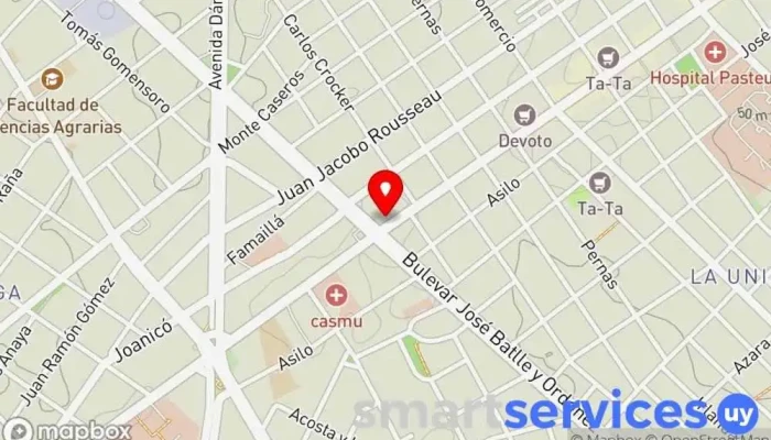 mapa de La Optica Óptica en Montevideo
