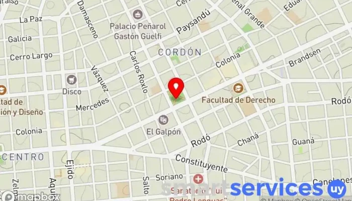mapa de La Taberna de Bou Emisora de radio en Montevideo