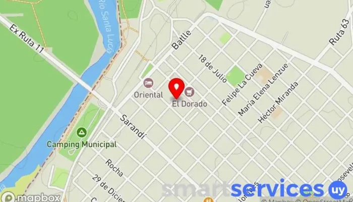 mapa de Largador COPSA Santa Lucía Servicio de transporte con acompañante en Santa Lucía