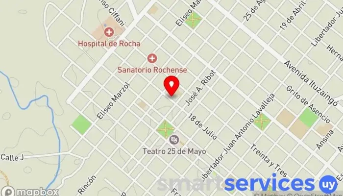 mapa de LAS NUEVAS PUPILAS Óptica en Rocha