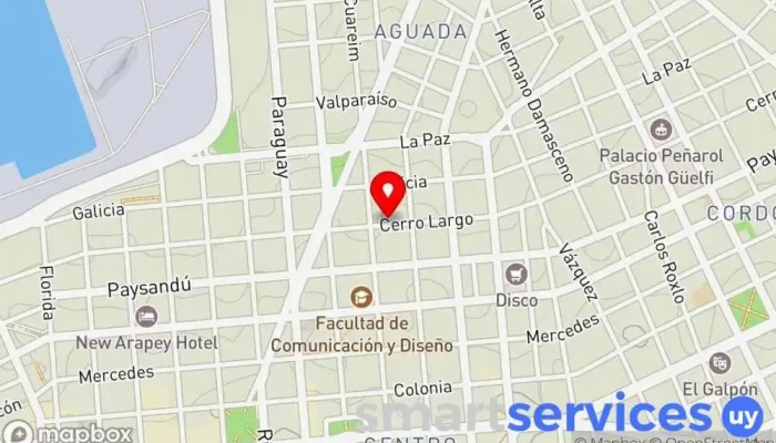 mapa de Legol Optica Business S.A. Comercio en Montevideo