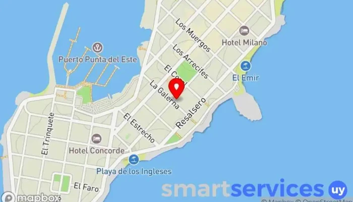 mapa de Leonidas Constantinidi Seguros - Punta del Este - Maldonado - Uruguay Corredor de seguros, Agencia aseguradora de automóviles, Agencia de seguros para el hogar, Compañía de seguros, Agencia de seguros de vida, Agencia de seguros de motocicletas, Agencia de seguros de alquiler en Punta del Este